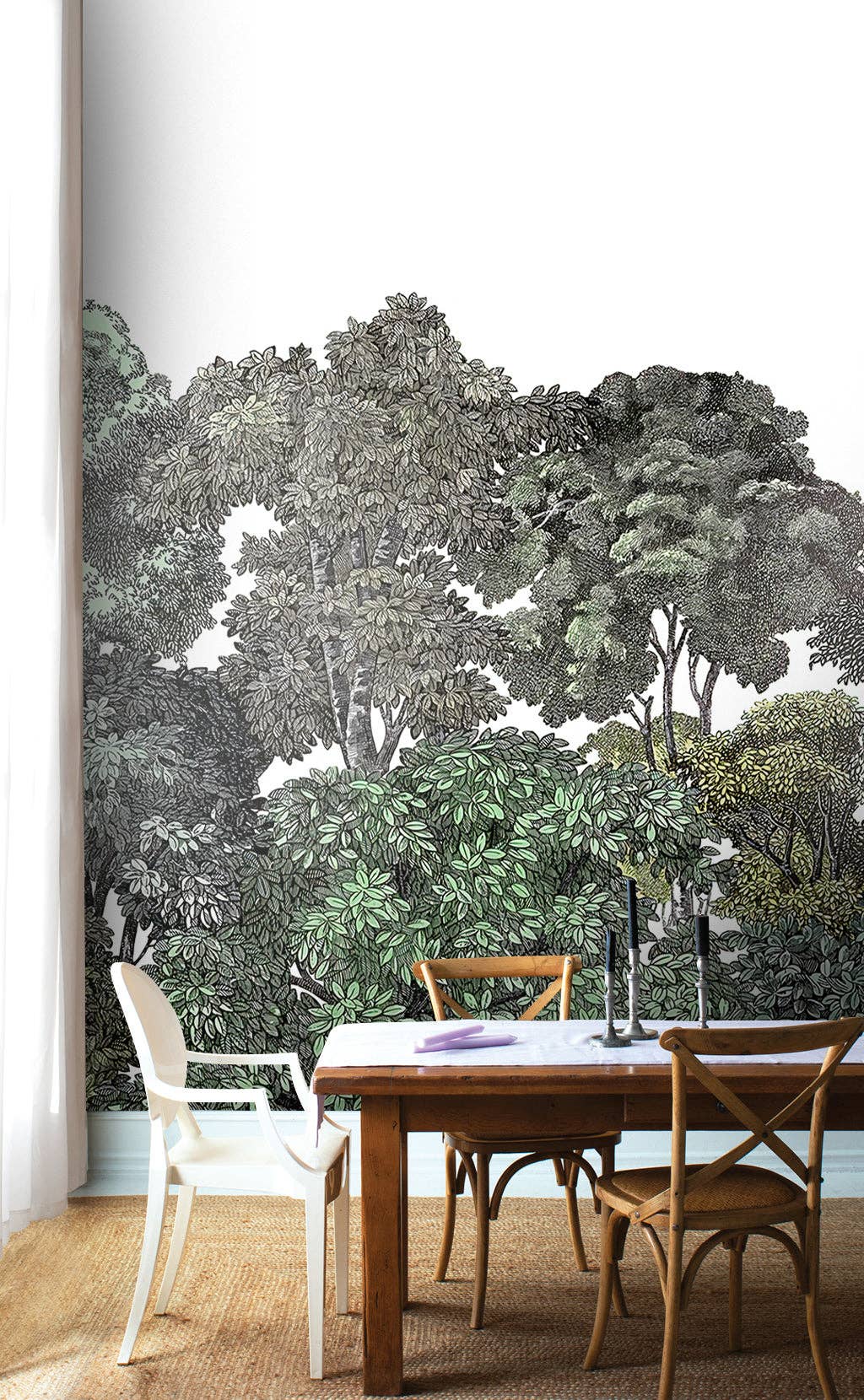 Les Panoramiques - Wholesale Wallpaper - Summer Forest Panoramic Wallpaper1