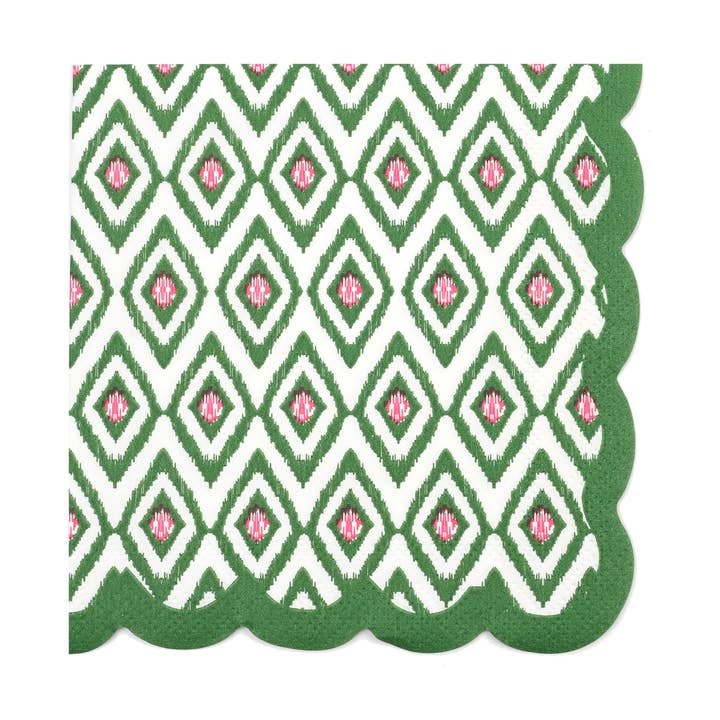 SUM23-CN1- Gedurfde Ikat Drankservetten voor wholesale door Gatherings by Curated Paperie