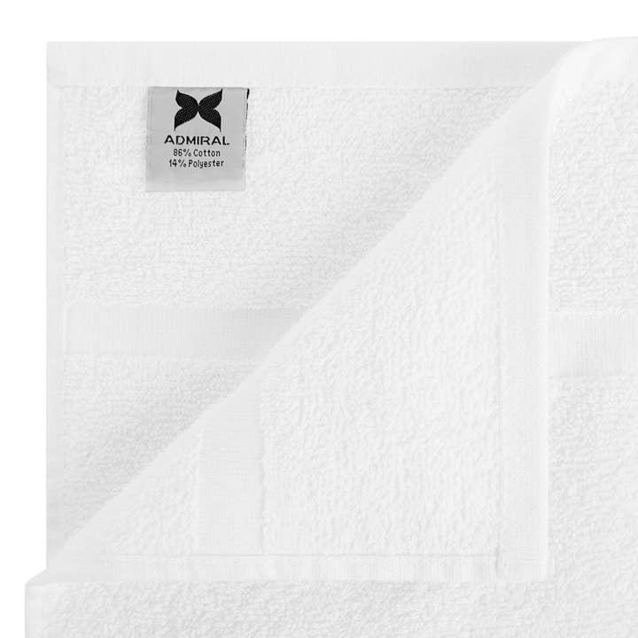Arkwright Home - Wholesale Bath Towel - Admiral Hospitality Bath Towels (Case of 24) Size Options