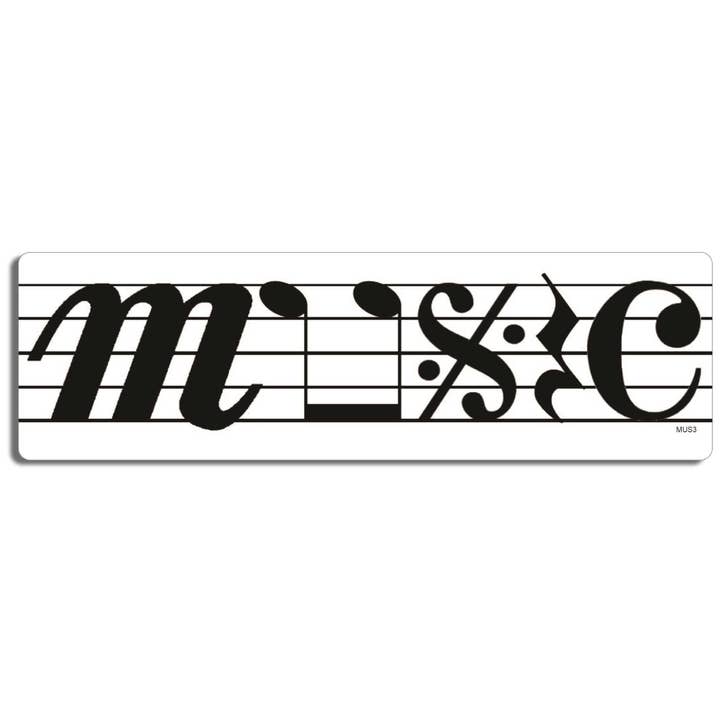 Music Using Symbols - Inspirational Bumper Sticker, Car Magnet for wholesale by Humper Bumper