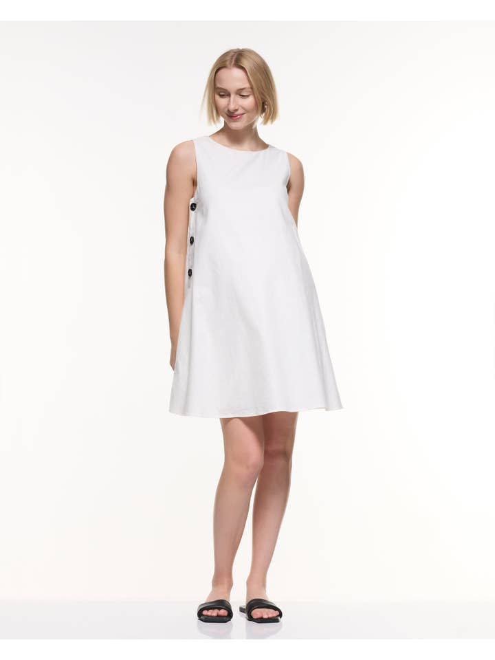 Soon Maternity - Wholesale Dress – Maternity - Maeve Linen Feeding Dress4