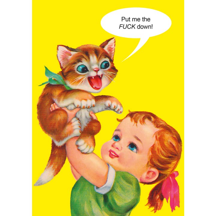 PUT ME DOWN - 4 x 6 KMK CARD for wholesale by Nelson Line