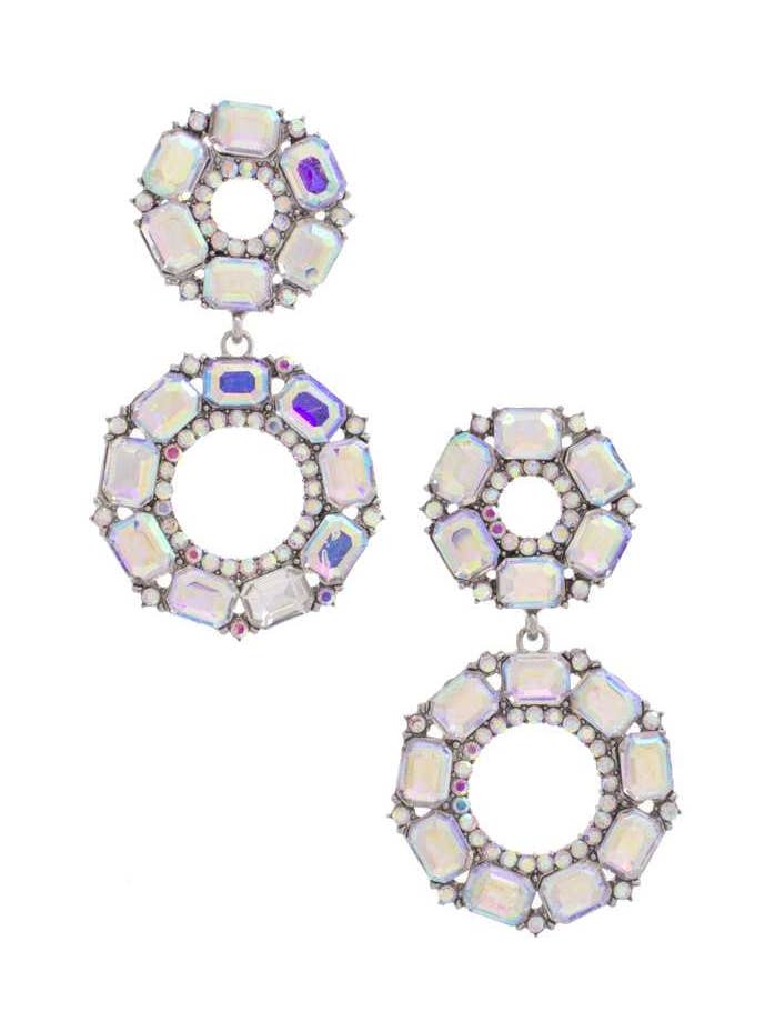 Double Circle Rhinestone Earring for wholesale by Fashion Quality Boutik
