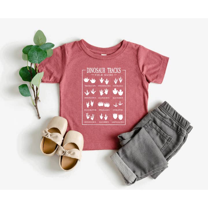 Tron Tron Graphic Wear - Vente T-shirt sérigraphié – enfant - T-shirt graphique Dinosaur Tracks pour tout-petit B145