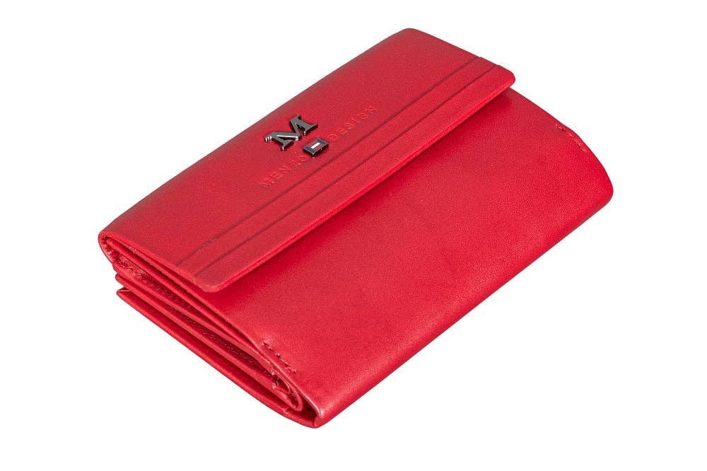 rouge Menzo 7013 portefeuille pour femme rouge / cuir nappa en vente sur Faire2