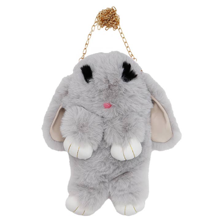 Cap Zone - Wholesale Crossbody bag – Women's - Bunny Fluffy Fuzzy Faux Fur Crossbody Purse Bag6