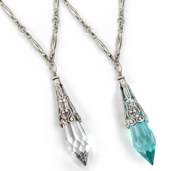 Crystal Prism Pendant Necklace N497 for wholesale by Sweet Romance Jewelry