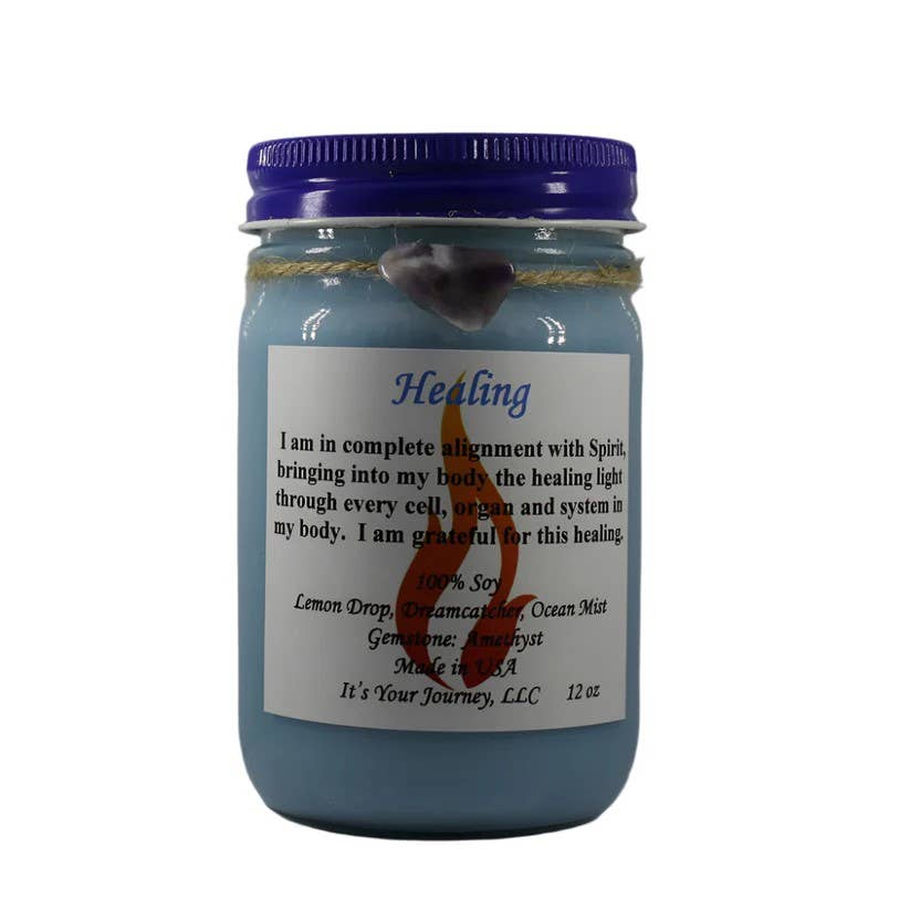 It's Your Journey LLC - Wholesale Jar/Filled Candle - Healing Intention Candle 12 oz.