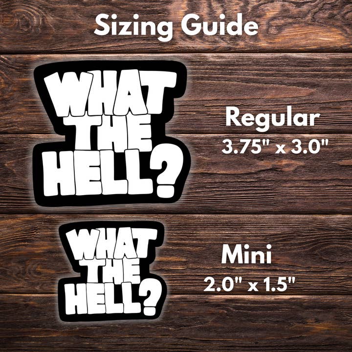 Atomic Cactus Stickers - Wholesale Sticker - What The Hell Sticker | Meme Vinyl Decal | Black & White Sticker | Funny Sticker in 2 Sizes1