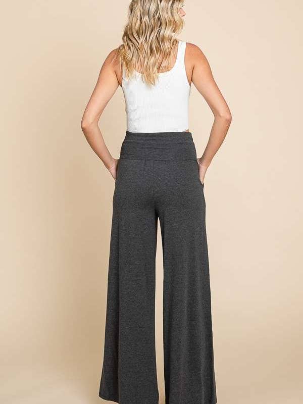 Culture Code - Wholesale Pants - Women's - CJP1763 - FOLDABLE WAIST BAND PALAZZO PANTS18