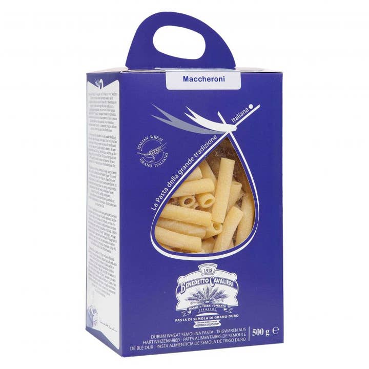 Maccheroni Benedetto Cavalieri pasta 500g for wholesale by Sur les Quais