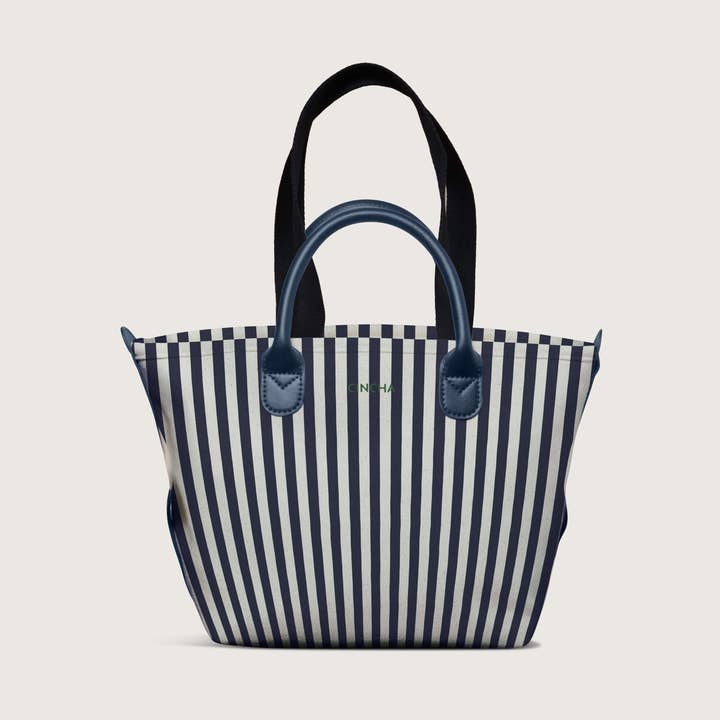 El Mini Canvas Go-Tote - Raya Azul Marino para venta al por mayor de Cincha