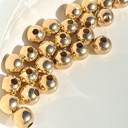 Js Wholesale Jewelry - Wholesale Beads - 14K Gold Filled Non Tarnish Spacer Beads,8mm Gold beads (Cop6