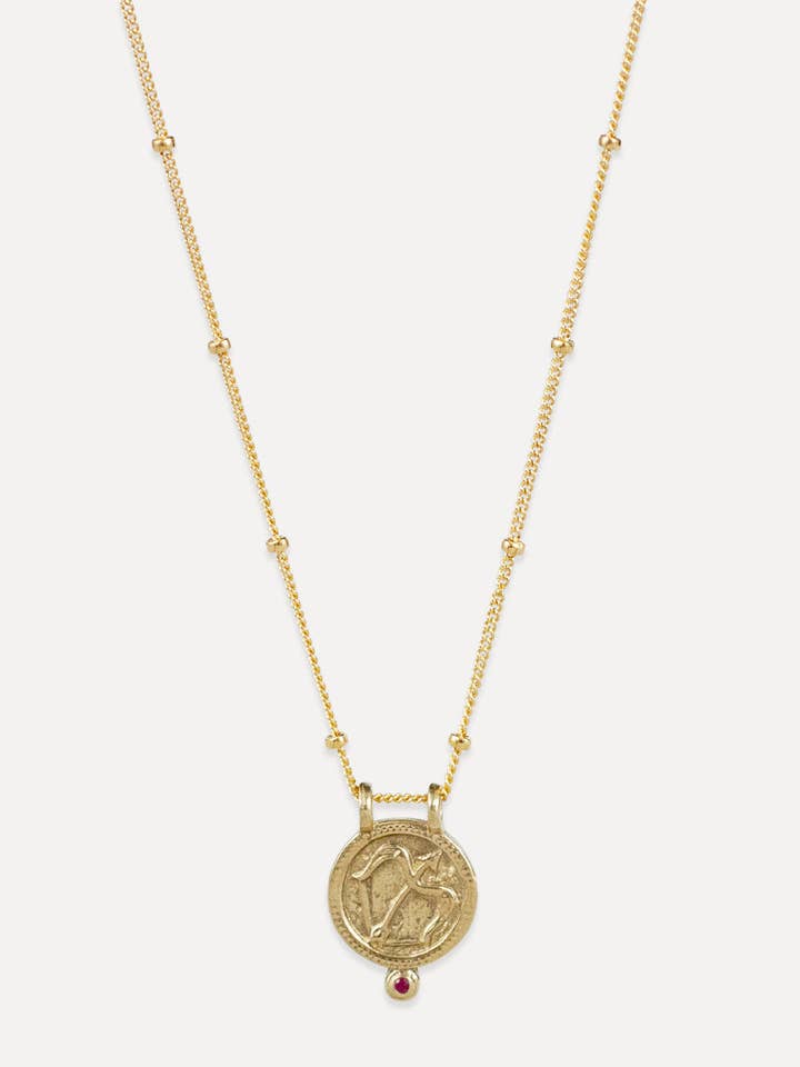 Zodiac Necklace - sagittarius "adventurous & open-minded" for wholesale by Lulu Designs