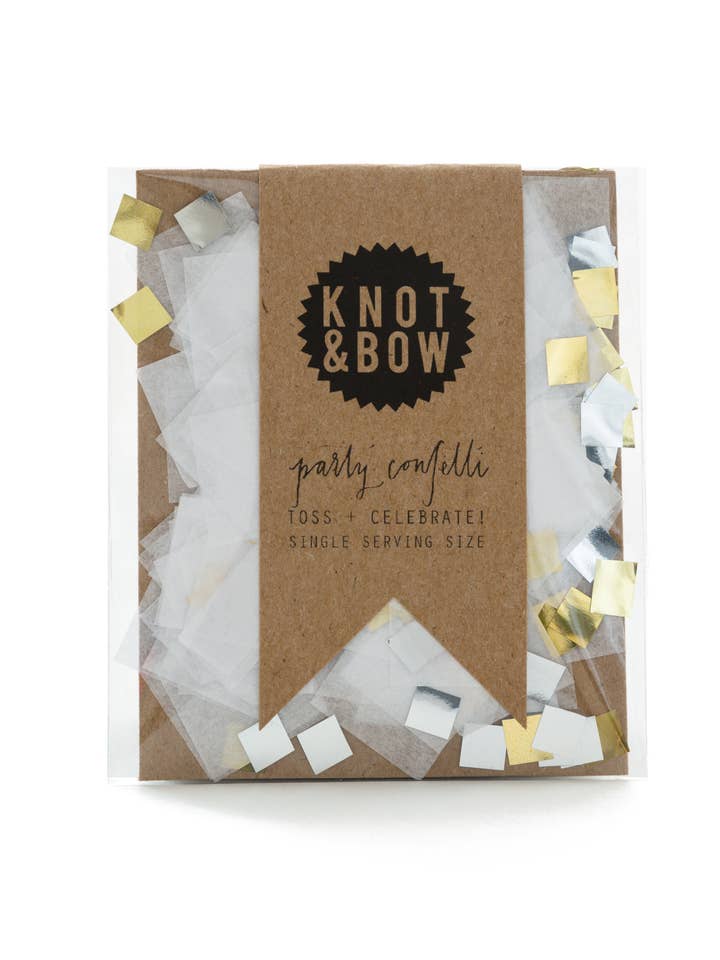 Hvid Metallic Enkelt Portionsstørrelse™ Konfetti for engroshandel hos Knot & Bow