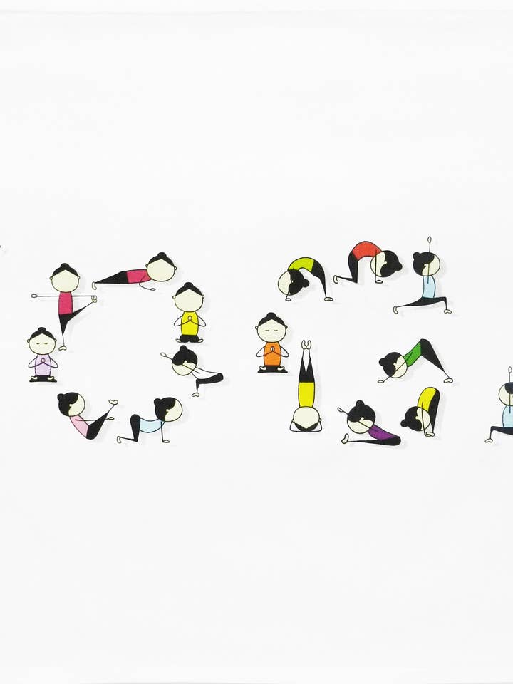 The Yoga Tea Towel for wholesale by Half a Donkey