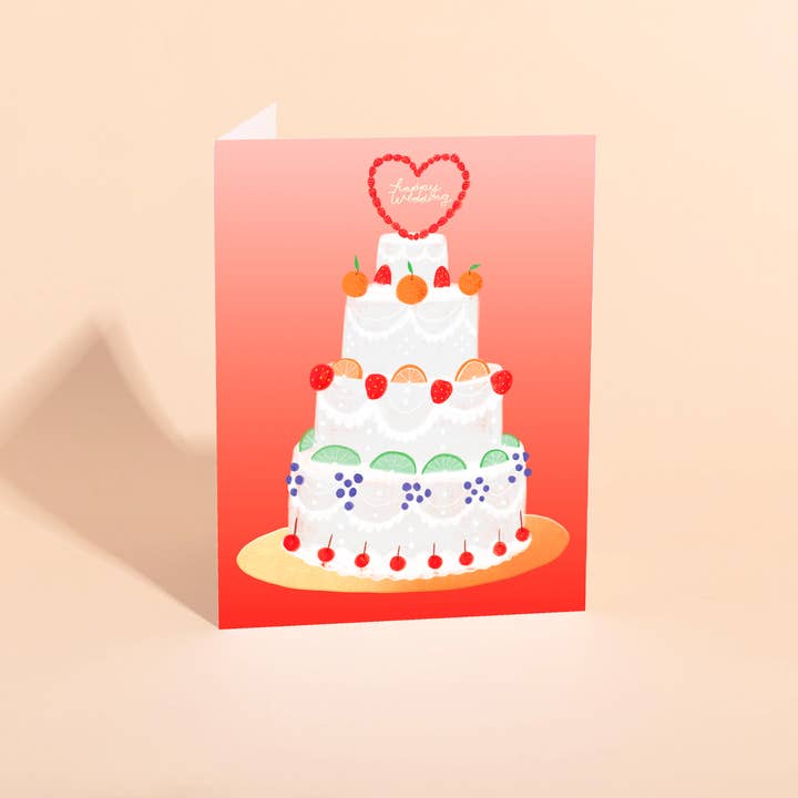 FRUGTKAGEBRYLLUP - Bryllupskort for engroshandel hos Carolyn Suzuki