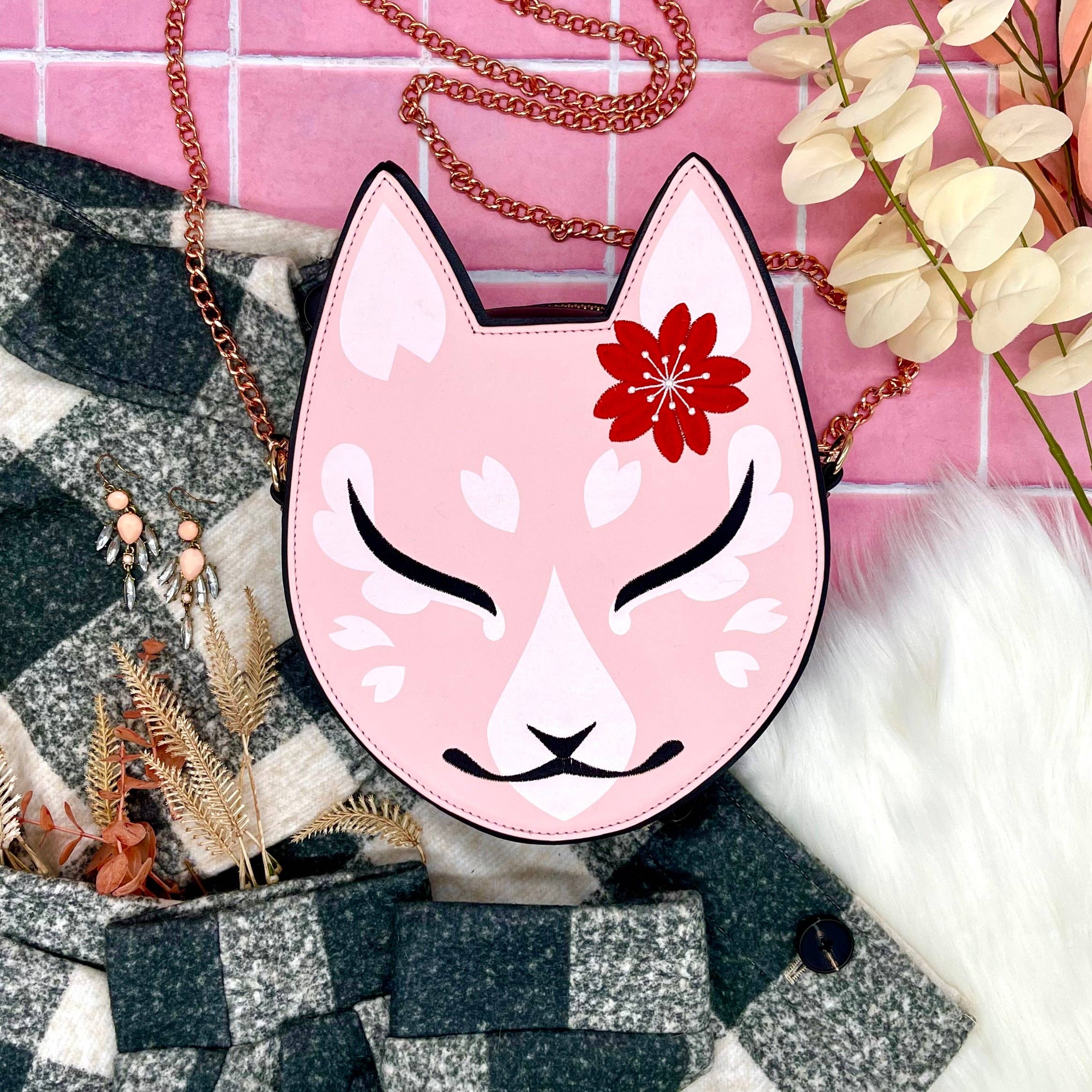 Yoshi Yoshitani LLC - Wholesale Crossbody Bag - Women's - Kitsune Convertible Bag : Pink3