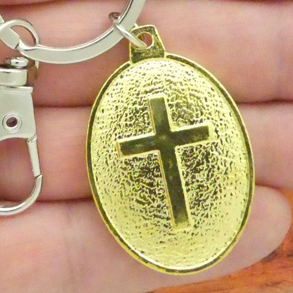 Treasure Island - Wholesale Keychain - Unisex - St Michael Unisex Keychain in Silver and Gold by TIJC5