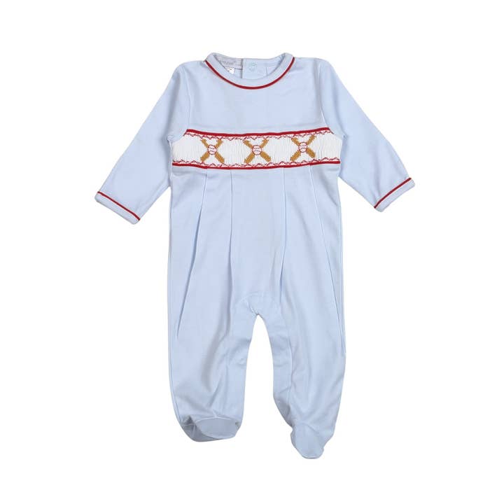 BBL-514 Blå håndsmokket baseball Pima fodtøj for engroshandel hos Hug Me First