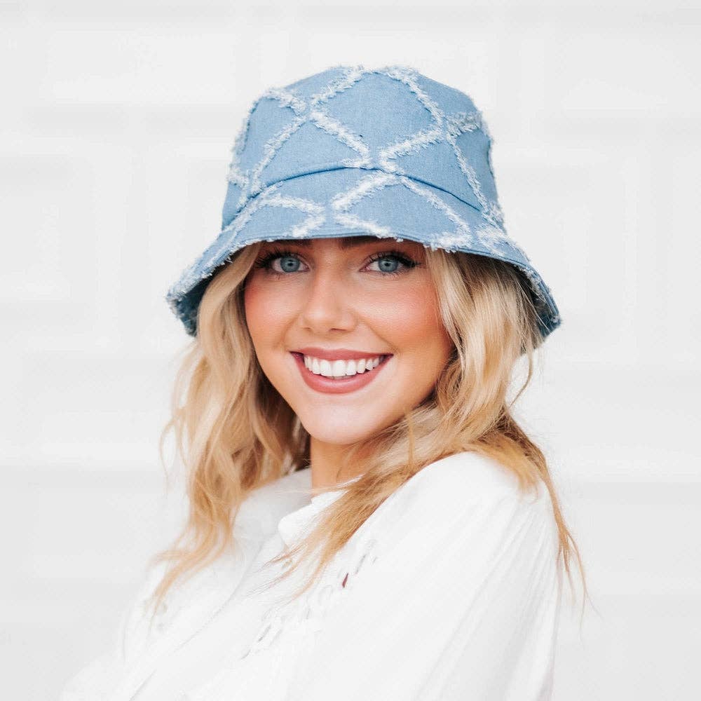 Pretty Simple - Wholesale Bucket Hat - Women's - Diamond Print Bucket Hat Wholesale3