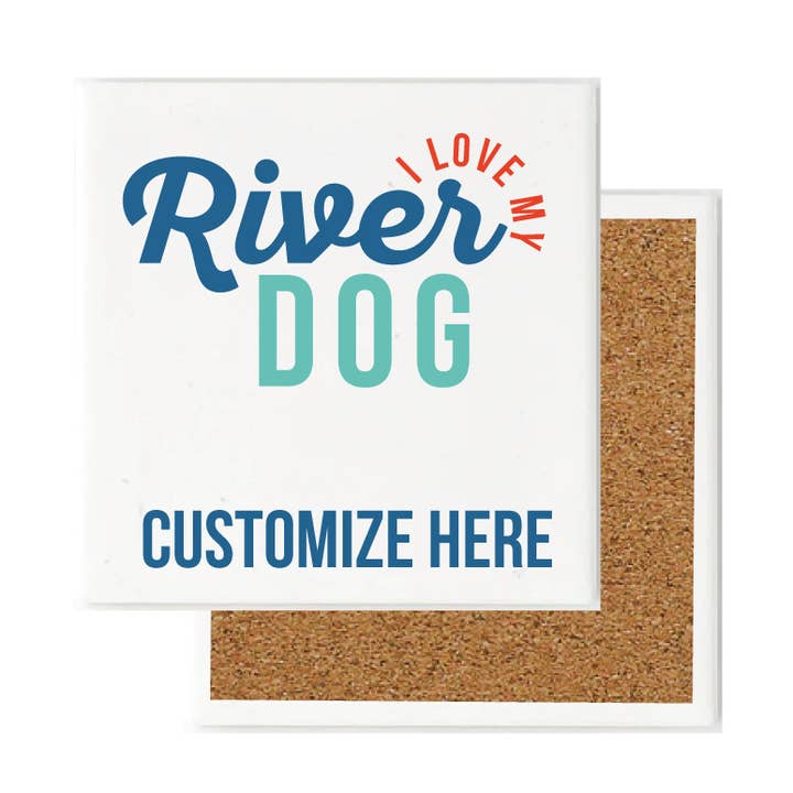 C1 River Dog - 4" Onderzetter Kunstwerk voor wholesale door Pavilion