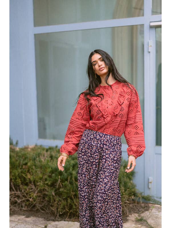 Piti Cuiti - Wholesale Blouse - Women's - SAVANNA PURPLE SHIRT1