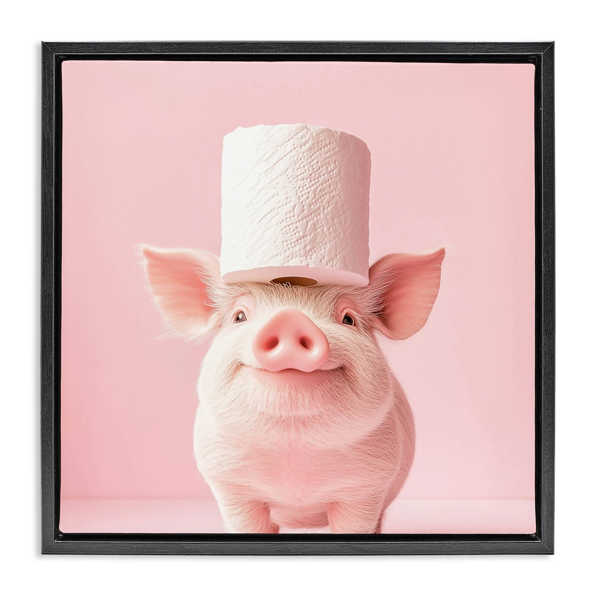 Stupell Industries - Wholesale Wall Sign - Silly Piggy Pink Toilet Paper - Framed Wall Art22