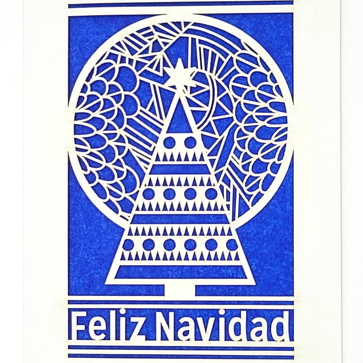 two hermanas – Großhandel Weihnachtskarte – Feliz Navidad - Baum und Mond - Fröhliche Weihnachten9