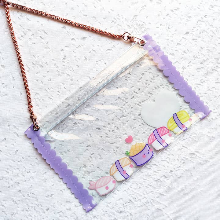***DÉPART À LA RETRAITE, dernière chance ! *** Sac à sushi | PVC transparent | Porte-monnaie, trousse à maquillage ou trousse à crayons pour la vente par squibblefu