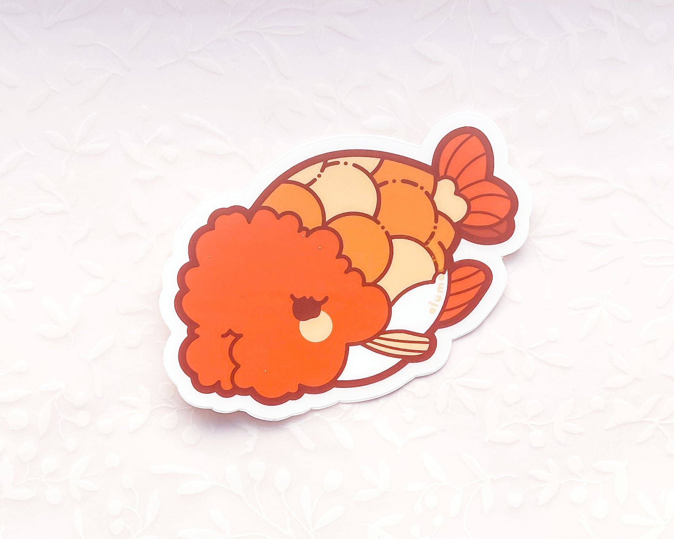 Alum and Ink - Wholesale Sticker - Ranchu Goldfish Clear Vinyl Sticker5