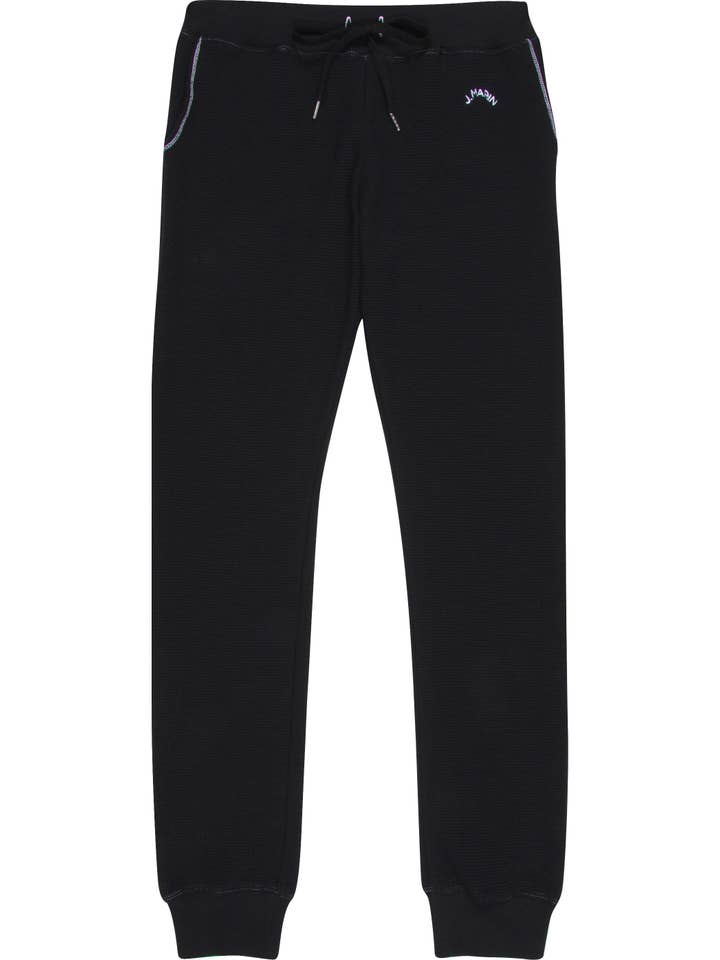 J. Marin Co. - Wholesale Lounge Sweatpants/Joggers - Women's - The Thermal Jogger - Essential Black