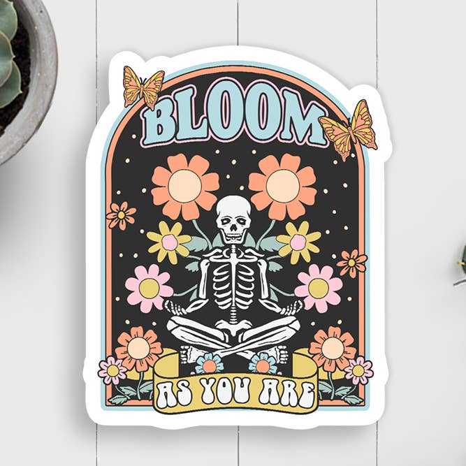 Bloom As Your Are Vinyl Sticker for wholesale by Expression Design Co