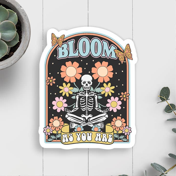 Bloom As Your Are Vinyl Sticker for wholesale by Expression Design Co