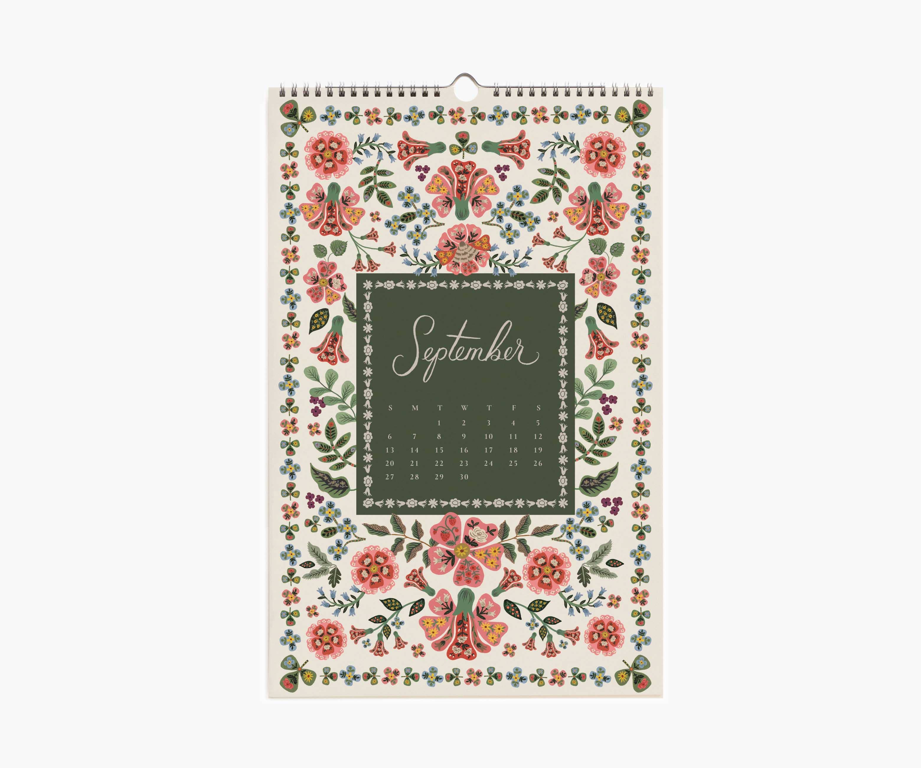 Rifle Paper Co - Wholesale Calendar - 2026 Flora Wall Calendar9