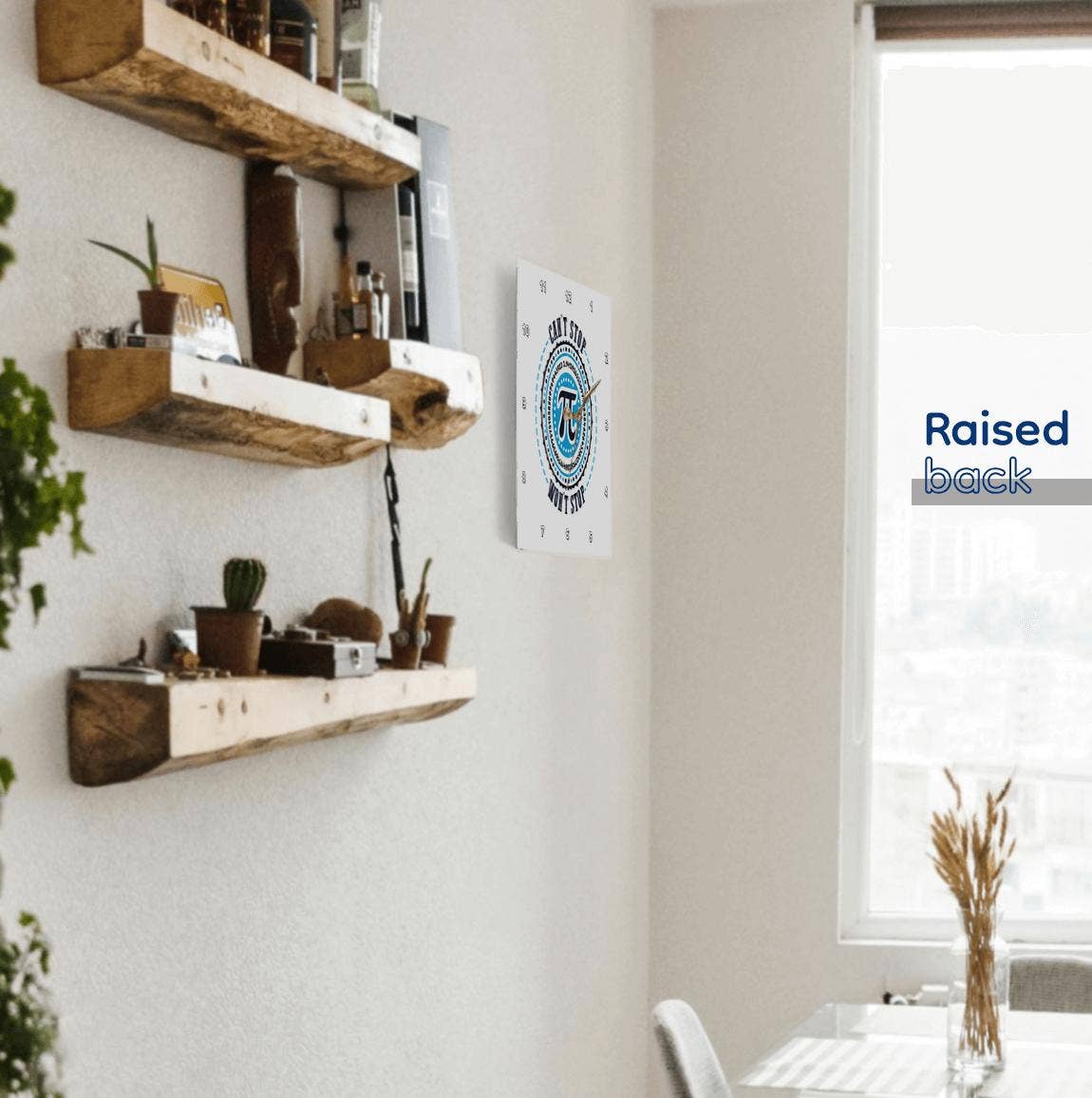 3dRose – wholesale Wall clock – 3dRose, The number Pi design of black and blue. Cannot stop, will not stop, Wall Clock4