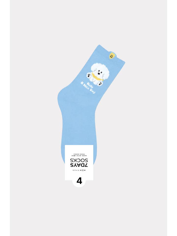 7DAYSSOCKS - Wholesale Socks - Women's - Women's Crew Puppy's Diary Socks - Made in Korea3