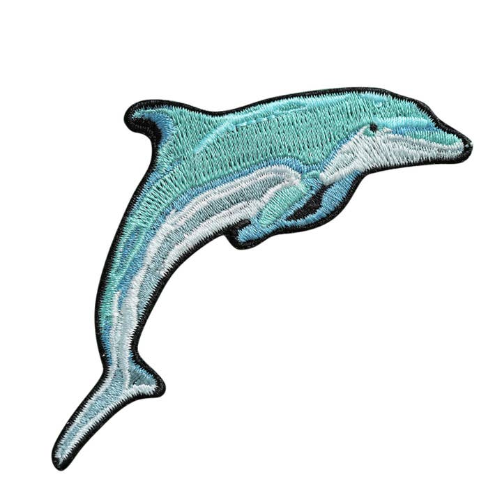 Dolphin Jumping Animal Patch - Iron-on for wholesale by Little Critterz