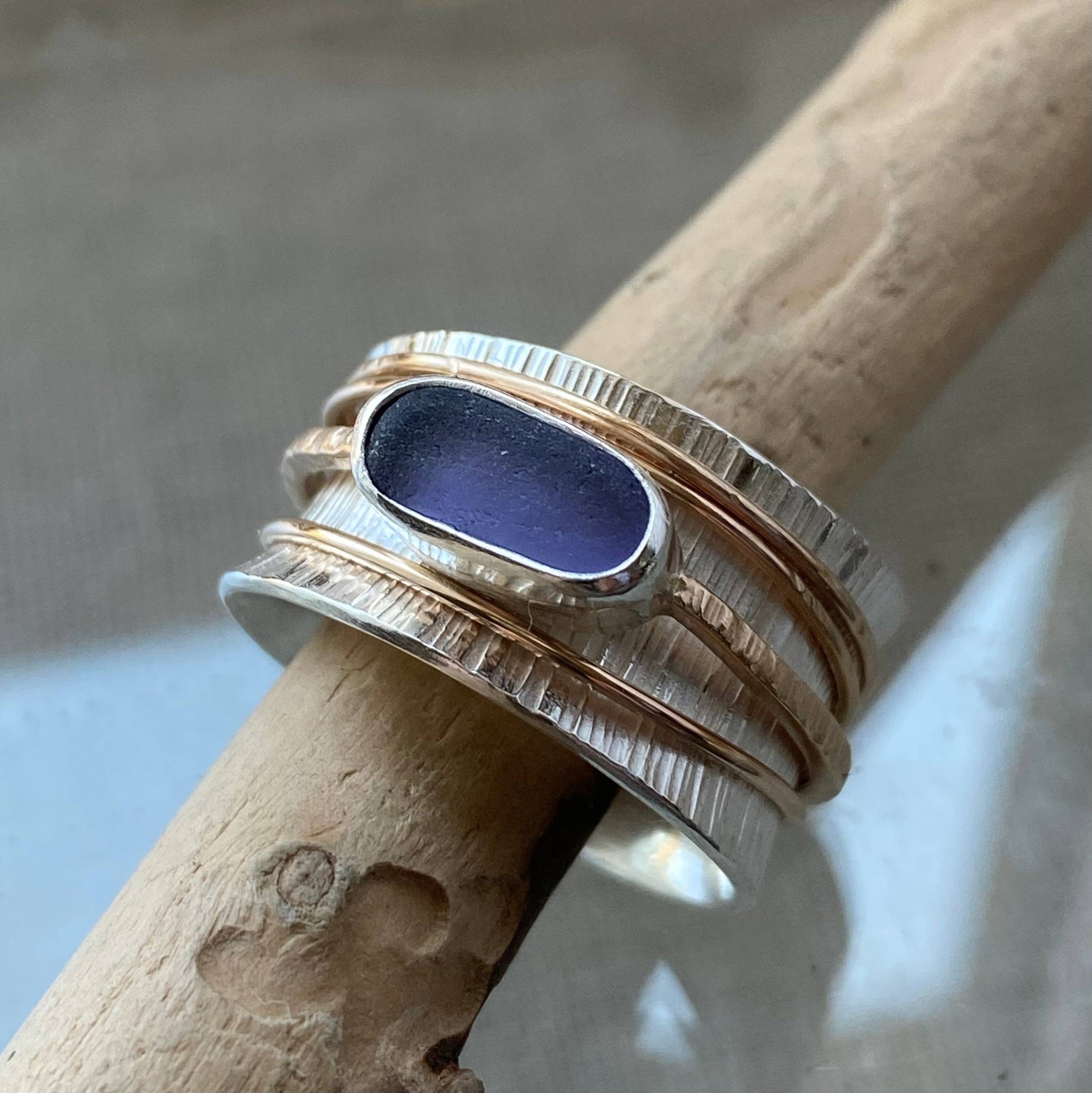 Kate Samson Design - Wholesale Cocktail/gelegenheidsring - De meditatiering met gouden banden5