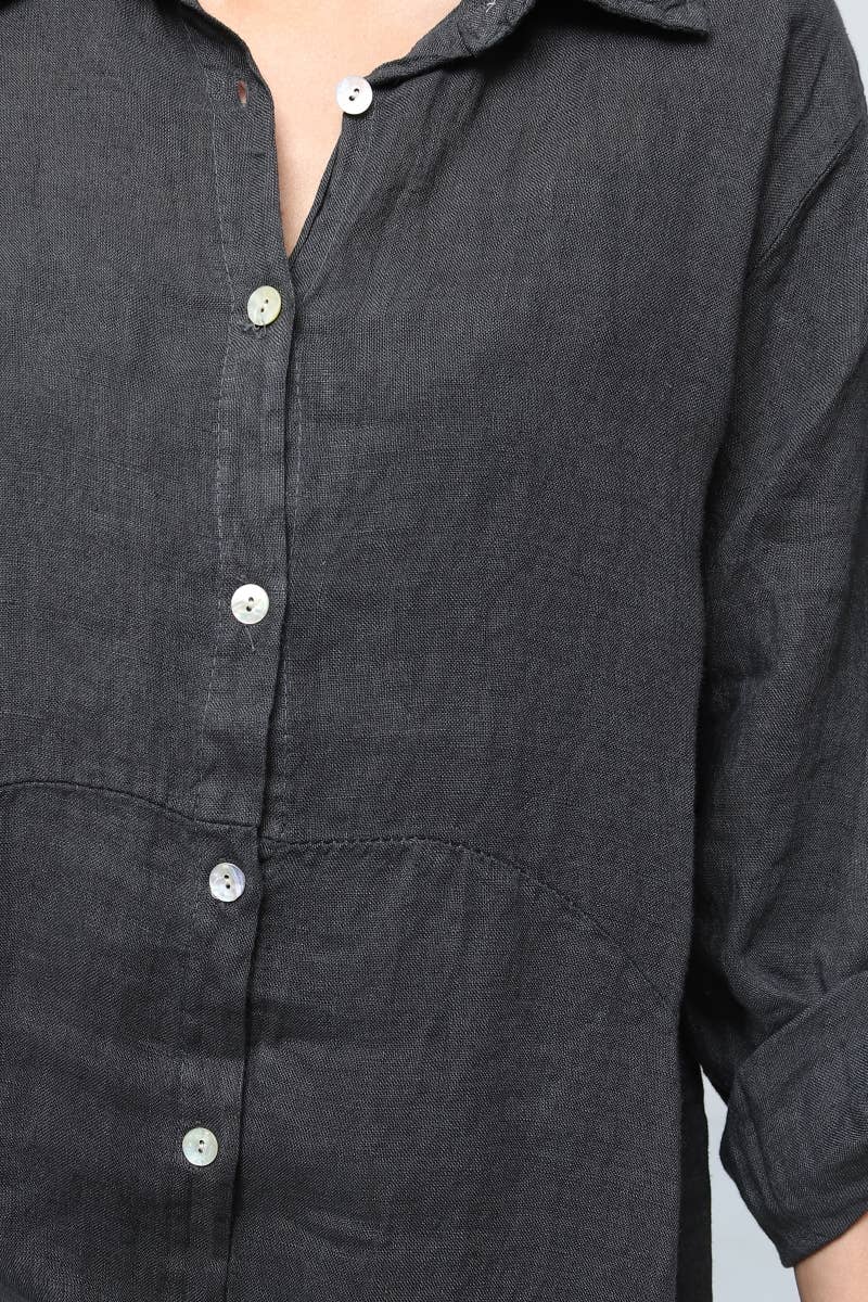 LÉA & LUC - Wholesale Dress - Women's - Long shirt dresses in 100% Linen REF. 148455