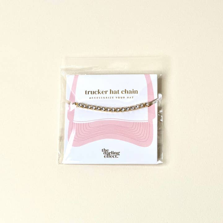 The Darling Effect - Wholesale Hat Accessory - Women's - Trucker Hat Chain-Crystal Gem1