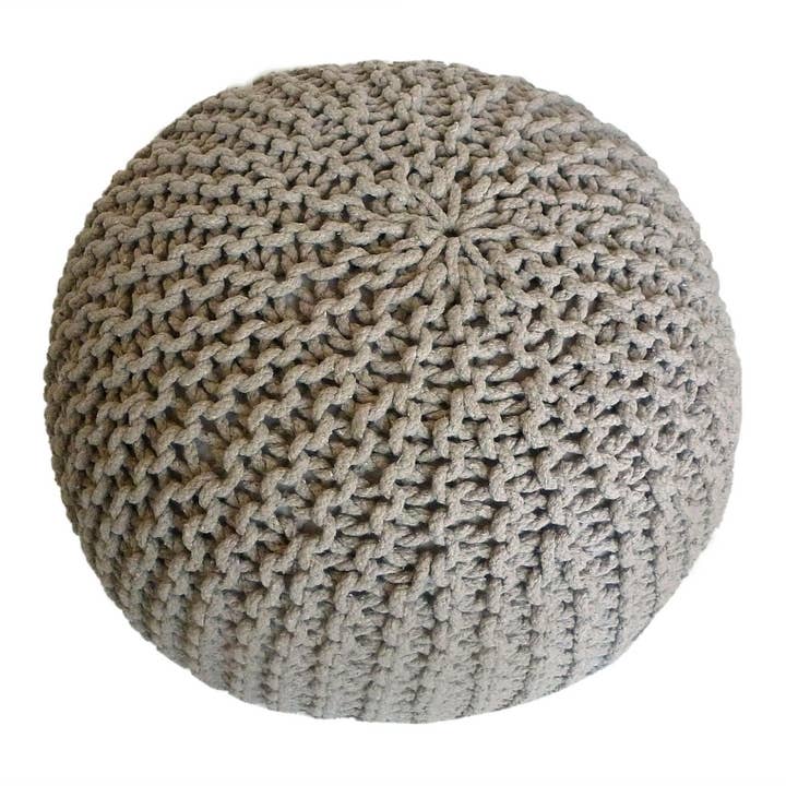 Voglrieder - Wholesale Pouf - Pouf Set of 3 Pieces Diameter 55 cm Knitted Stool Seat Stool Bod