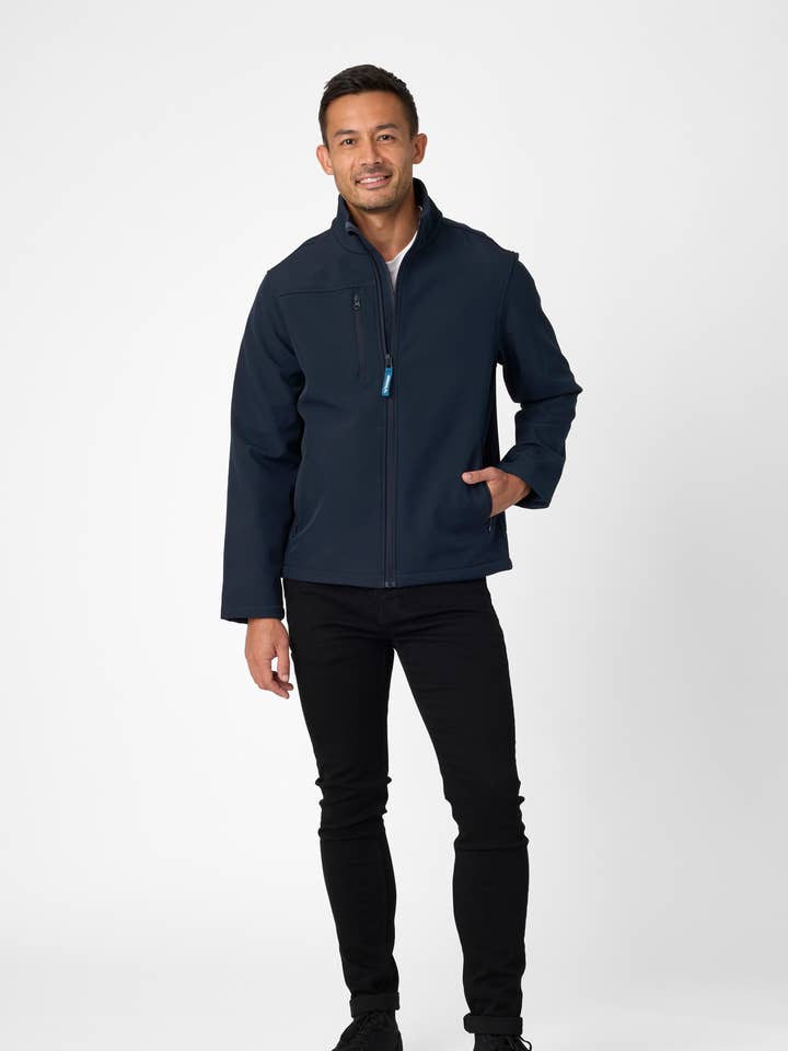 Dunstall Men's Softshell Jacket in Navy for wholesale by Rainbird