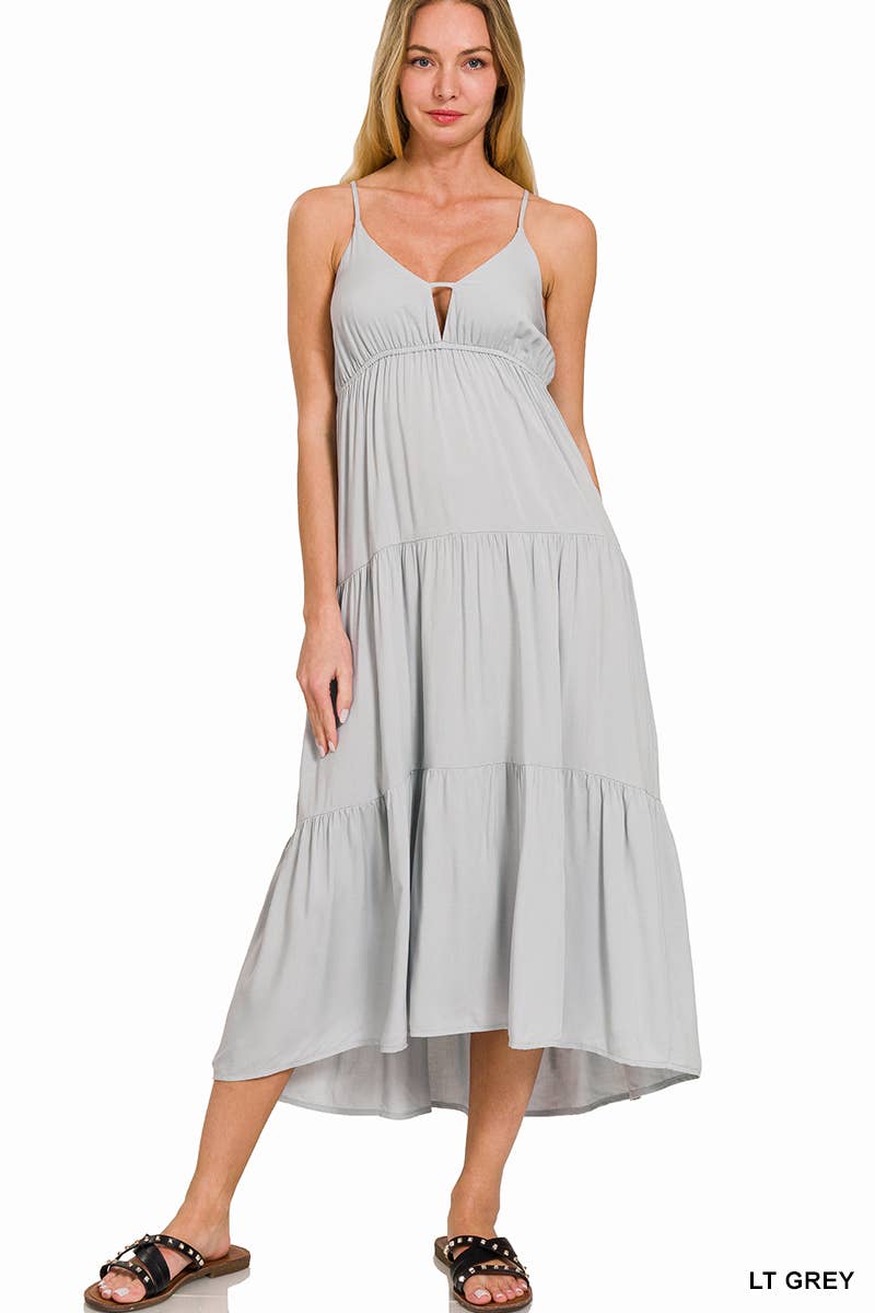 42POPS - Venta al por mayor Vestido - Mujer - ,.....Vestido midi con volantes y tirantes ajustables Sweetheart9