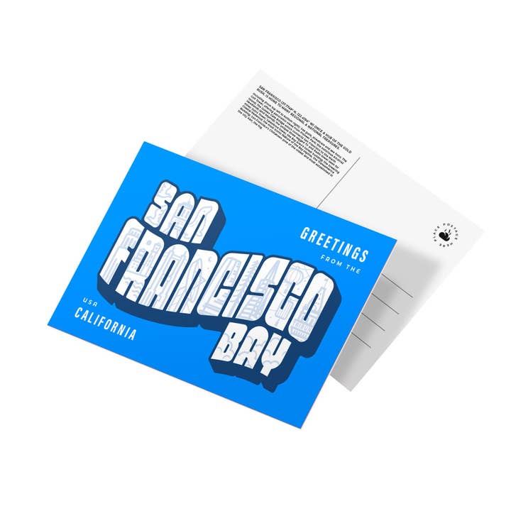 Cartolina di auguri dalla baia di San Francisco per la vendita all'ingrosso da parte di Stuff Worldwide