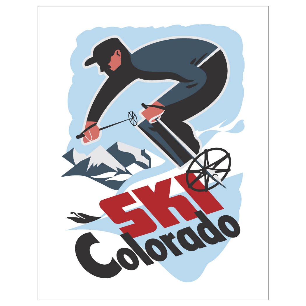 Fridgedoor - Wholesale Everyday Greeting Card - 5'' x 7'' Ski Colorado Greeting Card0