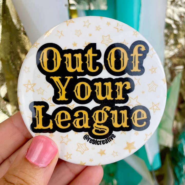 *League - Black & Yellow - Game Day Button for wholesale by REBL Creative