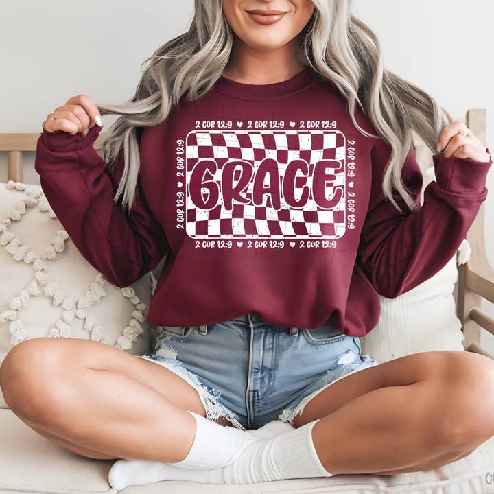 Grace 2 Cor 12:9 - Sweatshirt for wholesale by Cash & Drix Wholesale