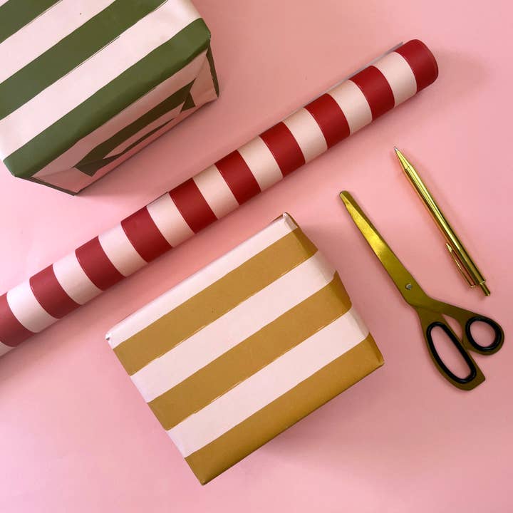 Heather Alstead Design Ltd – wholesale Flat wrap – Luxury Striped Wrapping Paper6