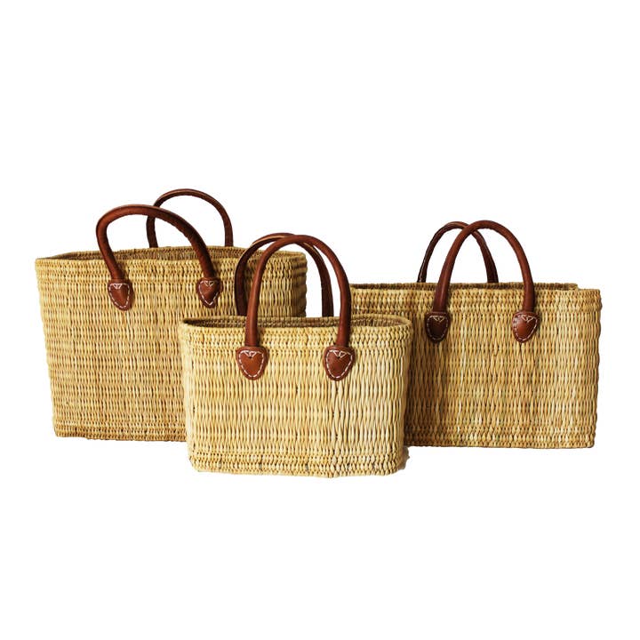 Sustainable Reed Tote Bags - 3-Piece Set for wholesale by The Moro Company